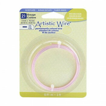 Artistic Wire(アーティスティックワイヤー) フラットワイヤー ローズゴールド (3.0mm×0.75mm)×91cm 21