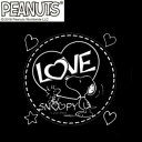 アークス(axs) SNS-37 SNOOPY(スヌーピー) 転写ステッカー LOVE ホワイト