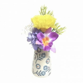 お供え用 ミニ仏花 プリザーブドフラワー 花器付き 想花(そうか) イエロー C34830KN お供え用 ミニ仏花 プリザーブドフラワー 花器付き 想花(そうか) イエロー C34830KN