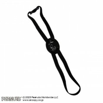 PEANUTSスヌーピー バッグ固定バンド　飛行機 ブラック