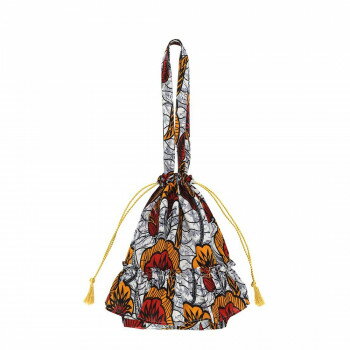 バッグ フリルトート アフリカンプリント カーネーション 11725795123