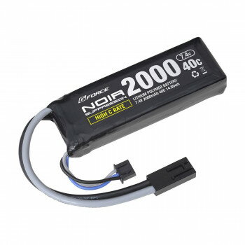 G-FORCE ジーフォース Noir Suppression LiPo 7.4V 2000mAh 40C ミニS互換サイズ GFG934