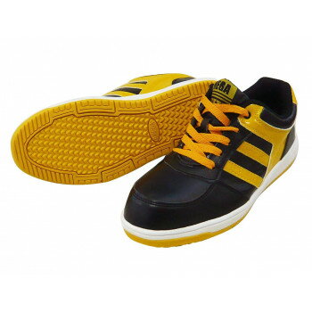 喜多 セーフティスニーカー 26.5cm ブラック×イエロー MK7790