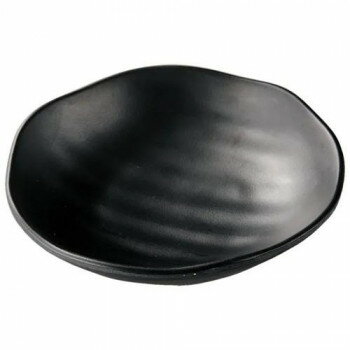 福井クラフト　メラミン13.6三ツ足ひねり内筋丸鉢黒マット 51024510