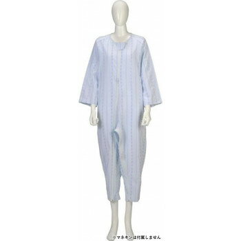 竹虎　ソフトケアねまき両開きファスナー薄手　ブルー　105892・S