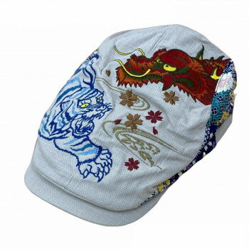 大西賢製販 Ripple 刺繍ハンチング 龍虎A オフ H32-SH02 大西賢製販 Ripple 刺繍ハンチング 龍虎A オフ H32-SH02