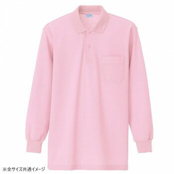 アイトス 長袖ポロシャツ(男女兼用) ピンク 5L 860 アイトス 長袖ポロシャツ(男女兼用) ピンク 5L 860