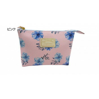 カプリッシュ 花柄 フラワープリント Wポーチ SZ4-16 ピンク カプリッシュ 花柄 フラワープリント Wポーチ SZ4-16 ピンク