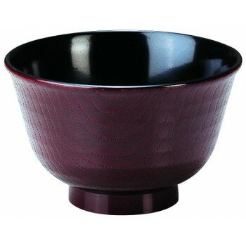 福井クラフト　ろくろ目汁椀大Φ111 溜内黒 51402080