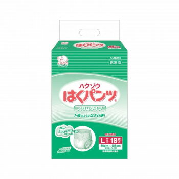 ハクゾウメディカル　ハクゾウはくパンツ　スリムタイプ　L　18枚×6袋　3180345