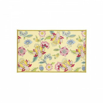 川島織物セルコン ミントン シンクロナイズハドンフラワー バスマット 50X80cm FT1234 Y イエロー