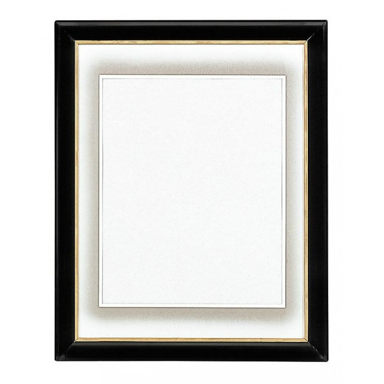 ナカバヤシ　肖像額(葬儀用写真額縁)　黒線入(ハ○)　フ-SS-20　326465