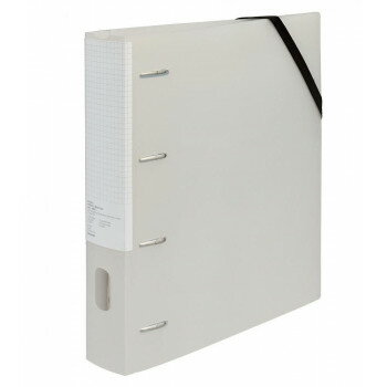 【同梱不可】 ナカバヤシ どっさり個別Dリングファイル 4穴 A4ワイド・S型 グレー RF1035GY