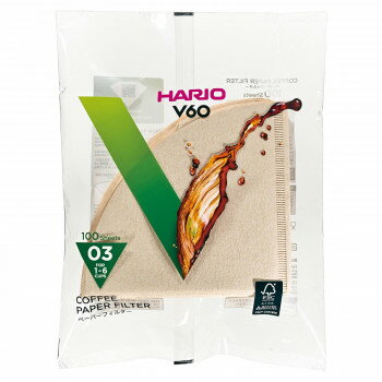 HARIO ハリオ V60ペーパーフィルター03 100枚 茶 1〜6杯用 VCF-03-100M