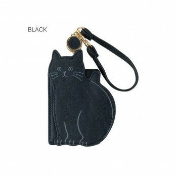 Sunny Side サニーサイド にゃーにゃーパスケース BK JW-0615-15 Sunny Side サニーサイド にゃーにゃーパスケース BK JW-0615-15
