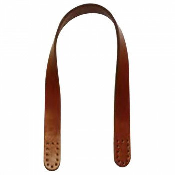 ソウヒロ joint クラフトパーツ 本革持ち手 2本手 約2cm幅×60cm 123/茶 JTM-K7