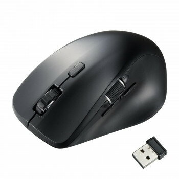 サンワサプライ 静音ワイヤレスマウス(サイドホイール付き・5ボタン) ブラック MA-WBS524BK
