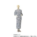 神戸生絲 婦人レギュラー/ガーゼねまき(付袖)L No.59 コン 花柄(4)