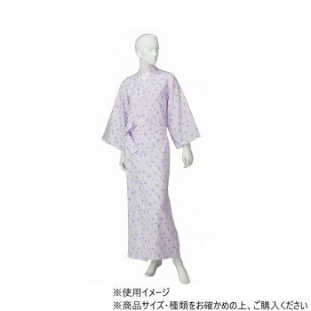 神戸生絲　婦人カラーガーゼねまき(ラグラン袖)M NE69 パープル