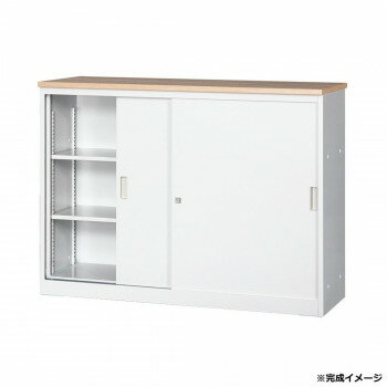 【代引き・同梱不可】 システムカウンター 書庫型ハイカウンター W1200 鍵・棚板2枚付 CVA-12HS-NA