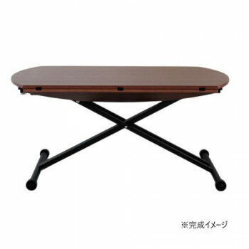 【代引き・同梱不可】 東馬(TOHMA) AILS(アイルス) 昇降テーブル BR ブラウン木目 54031620