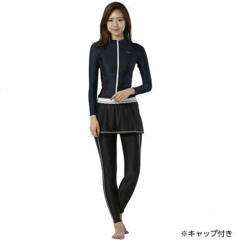 FILA/フィラ　レディース　フィットネス　水着　タンキニ　4点セット　349222　NV(ネイビー)　11L