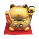 金色の招き猫貯金箱 大【置物・掛け時計】