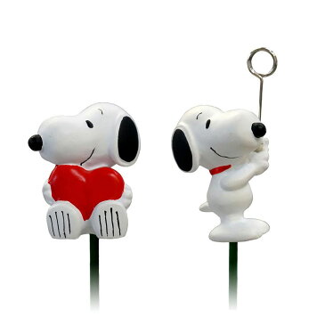 PEANUTS SNOOPY スヌーピー フラワーピック ハート/メッセージ 各3本セット KS-1219【ガーデニング・花・植物・DIY】