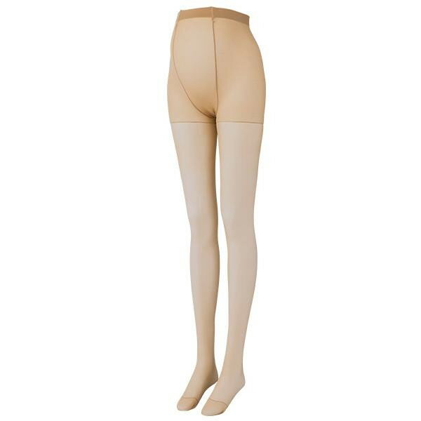 犬印 マタニティ 伝線しにくい+着圧 パンティストッキング 2足組 前後マチ付き ナチュラルベージュ LL PS6152【マタニティ】