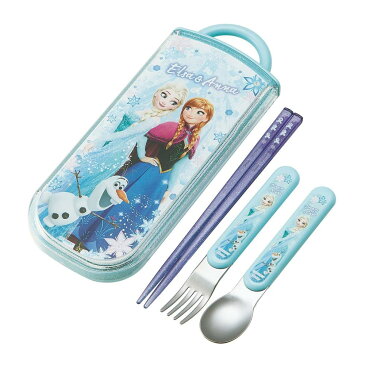 pos.439872 アナと雪の女王 Anna＆Elsa 食洗機対応スライドトリオセット(名入れスペース付お箸) TCS1AM【食器】