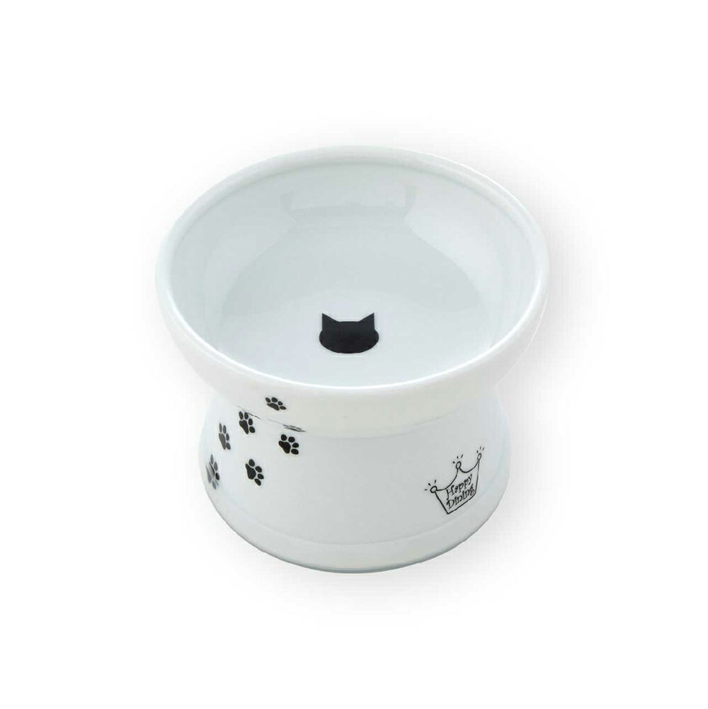 ハッピーダイニング 猫用 脚付フードボウル レギュラー 猫柄