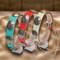 【送料無料】ケーシーズ　5セント コンチョ ブレス リザード/kca012/ブレスレット 革 メンズ mens レザー Bracelet【 新生活】【七夕】