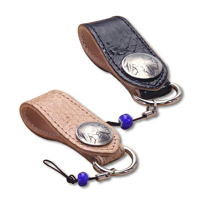 KC,s ケーシーズ 5セント スネーク 携帯電話 ストラップ/kcf007/アンティーク 5セントコイン アクセント ビーズ ストラップ