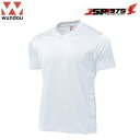 wundou ドライライト Vネック Tシャツ ホワイト Mサイズ