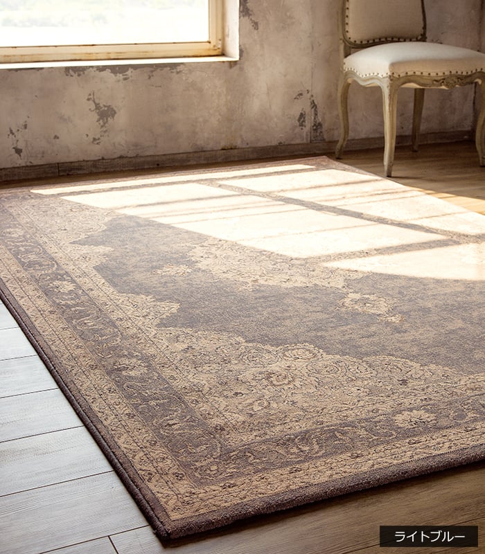 輸入カーペット ウィルトン織 ラグ カーペット ベルギー製 ヒートセット加工 耐久性 丈夫 ポリプロピレン 50万ノット クラシカル ビンテージ風 約240×340cm アウラ 57174 (SF) 半額以下 引っ越し 新生活 お買い物マラソン [2]