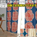 デザインカーテン 洗える カーテン 厚地カーテン ドレープ 形状記憶加工 おしゃれ 北欧 遮光2級 日本製 タッセル付き DESIGN LIFE ダイリン (V...