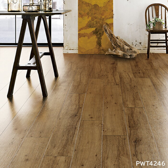 ビニル床タイル 東リ Pタイル ロイヤルウッド ラスティックオーク (R) PWT4244〜PWT4246 生地サンプル 引っ越し 新生活 ブラックフライデー