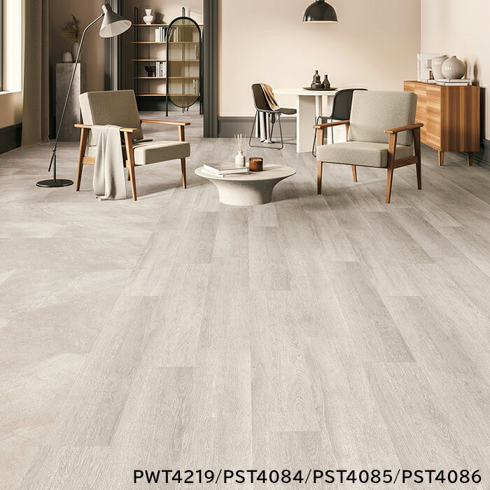 ビニル床タイル 東リ Pタイル ロイヤルウッド ナチュラルホワイトオーク (R) PWT4216〜PWT4220 生地サンプル