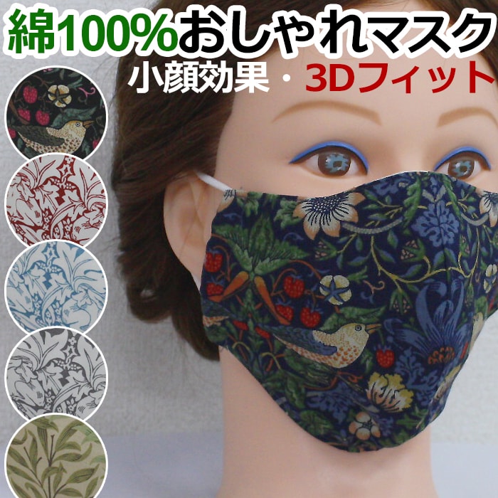 モリスデザイン マスク 日本製 洗える 柄 布マスク 大人 