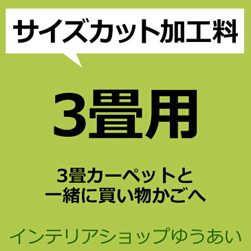 3畳カーペットからサイズカット 加工料 フリーカット サイズ加工 (N) 引っ越し 新生活