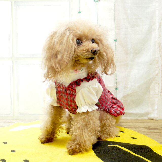 桜刺繍パフスリーブトップス ドッグウエア 小型犬 冬 犬服 かわいい ペット 春夏 秋冬