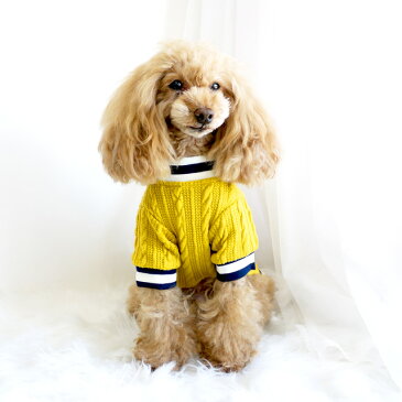 FUNOFPETS 長袖ケーブルニット ドッグウエア 犬服 かわいい 秋冬 ペット ANZUDOG(あんずドッグ)