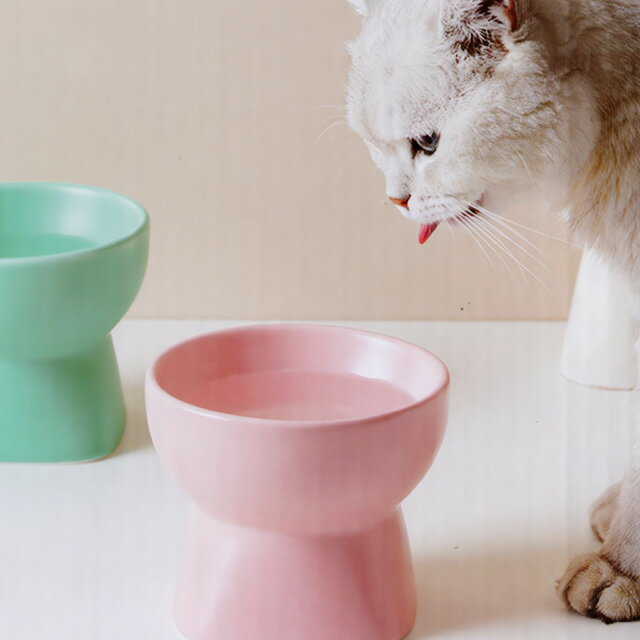 乐天商城 - Petifam ペティファーム 脚付フードボウル ピンク 犬 猫 ペット用食器
