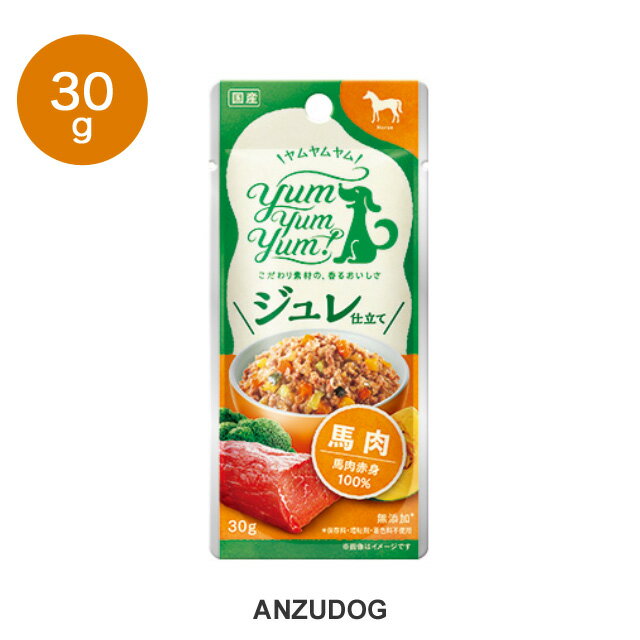 yum yum yum！(ヤムヤムヤム) ジュレ仕立て 馬肉 30g 犬用 ドッグフード ウェットフード ペット