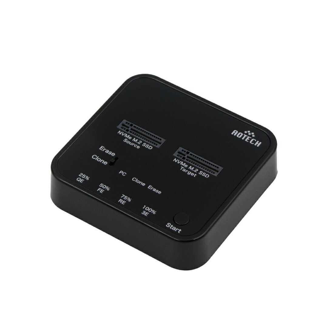 2.5型/3.5型SATA HDD/SSDクローンスタンド ホワイトモデル USB3.2Gen1（USB3.0）AOK-CLONE-U3SW 箱潰れ品 - Image 3