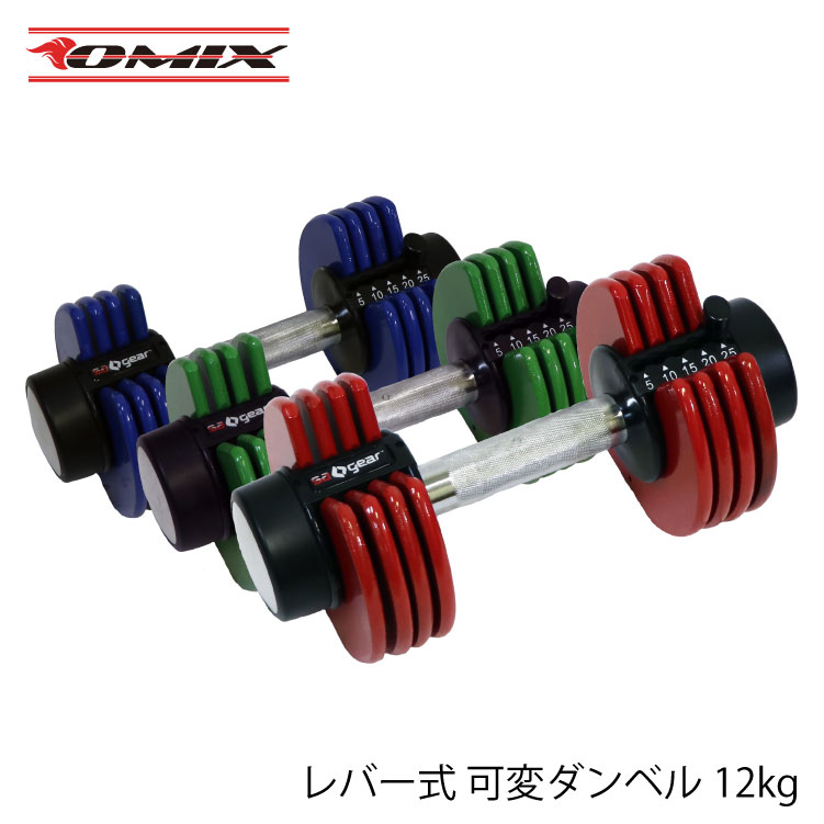 【1個】レバー式　可変ダンベル　約12kg 5-25ポンド　ダイエット　リハビリ　筋トレ　エクササイズ