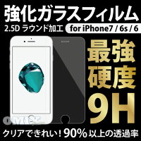 【送料無料】iPhone7/6s/6用強化ガラスフィルム硬度9Hノーブランドバルク品