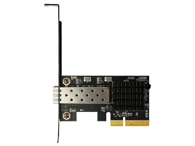 NETの穴場Omixの10GbE 有線LANカード Realtek RTL8127搭載 PCIe Gen3x2 SFP+対応1ポート ネットワークアダプタ スリム基板タイプ PR27F11｜アングル3