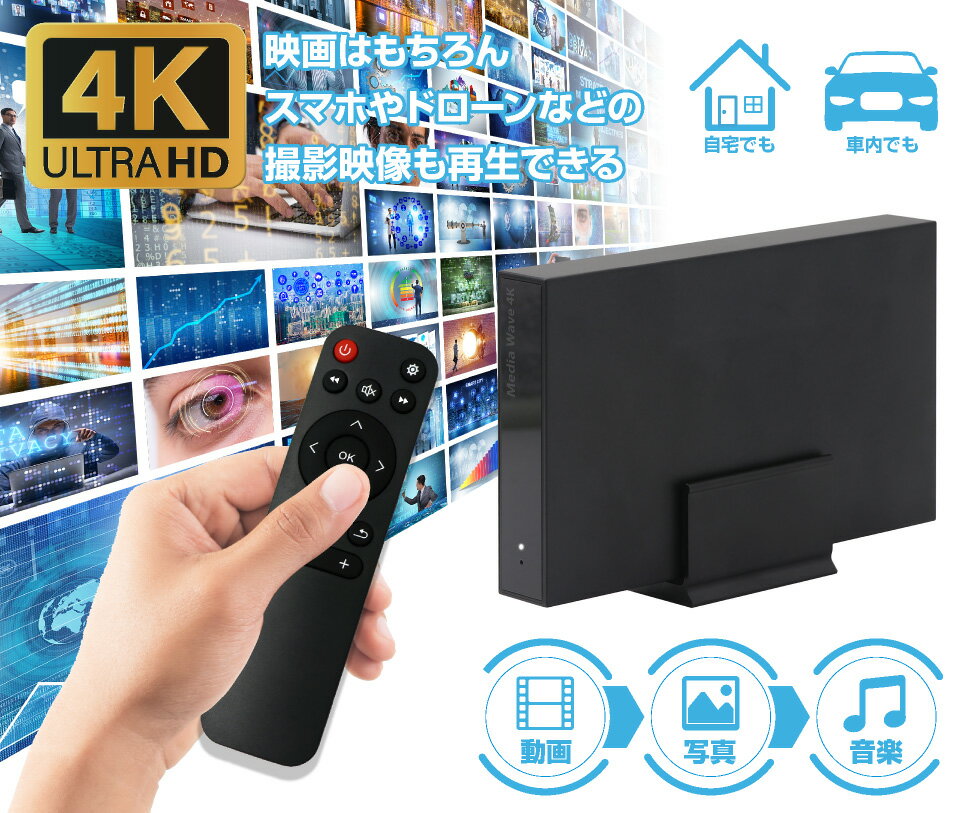 4K対応 ポータブルメディアプレーヤー MED...の紹介画像2