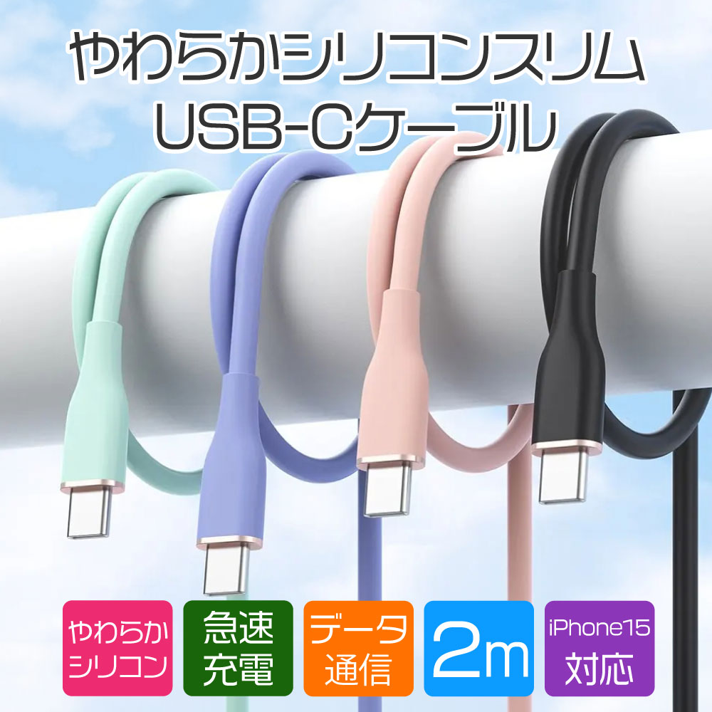 60W®б 餫ꥳ󥹥USB֥ USB TYPE-C 2m